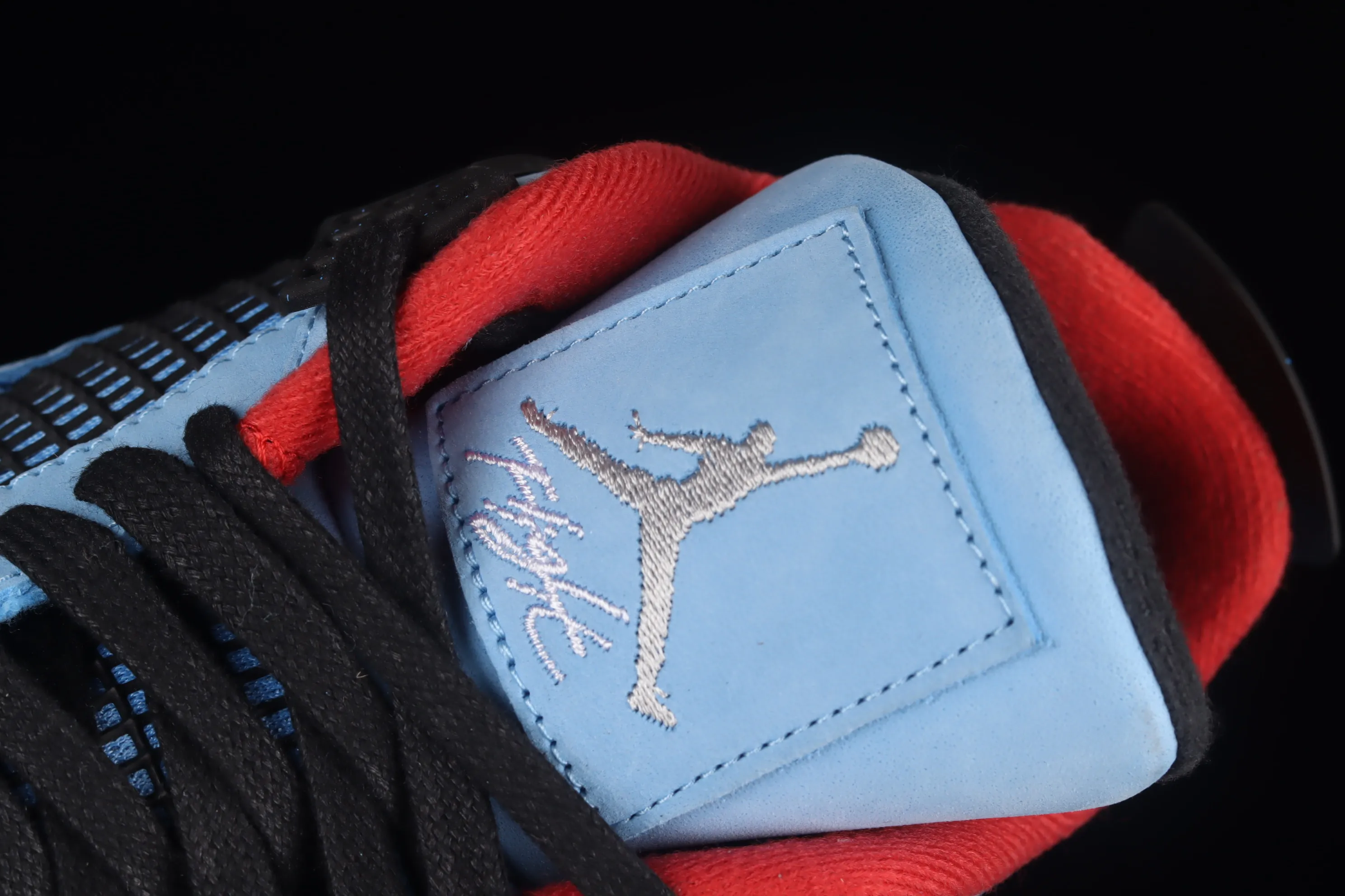 All categories Air Jordan Jordan series basketball shoes Air Jordan 4 foreign trade version Travis Scott Cactus Jack x Air Jordan 4 Retro Joe 4 AJ4 joint model Suede blue 308497-406